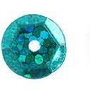 Sundaylace Creations & Bling Sequin Sequins Round 6/8/10mm Hologram Teal