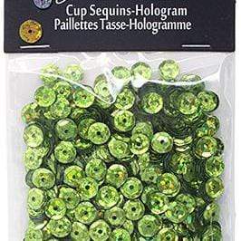 Sundaylace Creations & Bling Sequin Sequins Round 6mm Hologram Lime Green