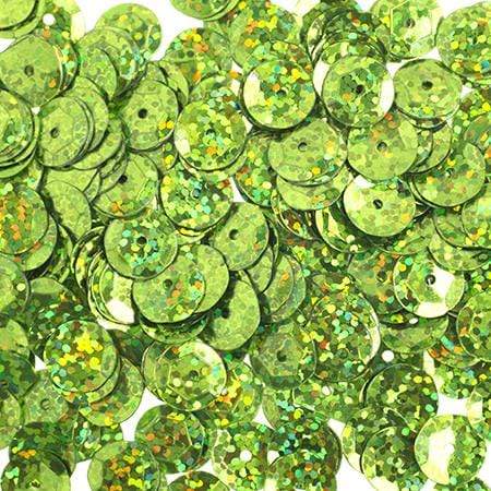 Sundaylace Creations & Bling Sequin Sequins Round 6mm Hologram Lime Green