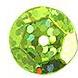 Sundaylace Creations & Bling Sequin Sequins Round 6mm Hologram Lime Green