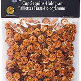 Sundaylace Creations & Bling Sequin Sequins Round 6mm Hologram Orange