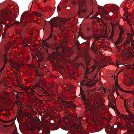 Sundaylace Creations & Bling Sequin Sequins Round 8mm Hologram Red