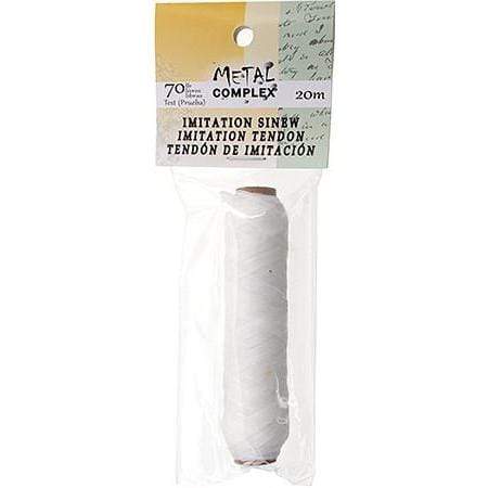 Sundaylace Creations & Bling Sinew White SINEW BOBBIN 20m, 70lb test Sinew Thread