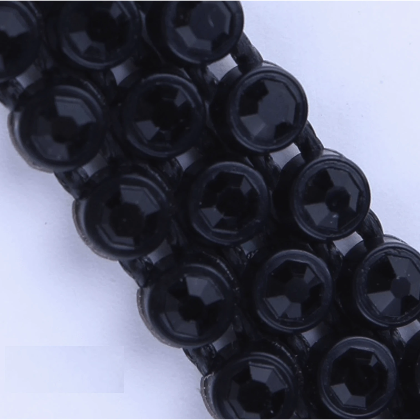 Sundaylace Creations & Bling Ss6 Plastic Rhinestone Banding Rope Ss6 Black on Black Plastic Rhinestone Rope/Banding