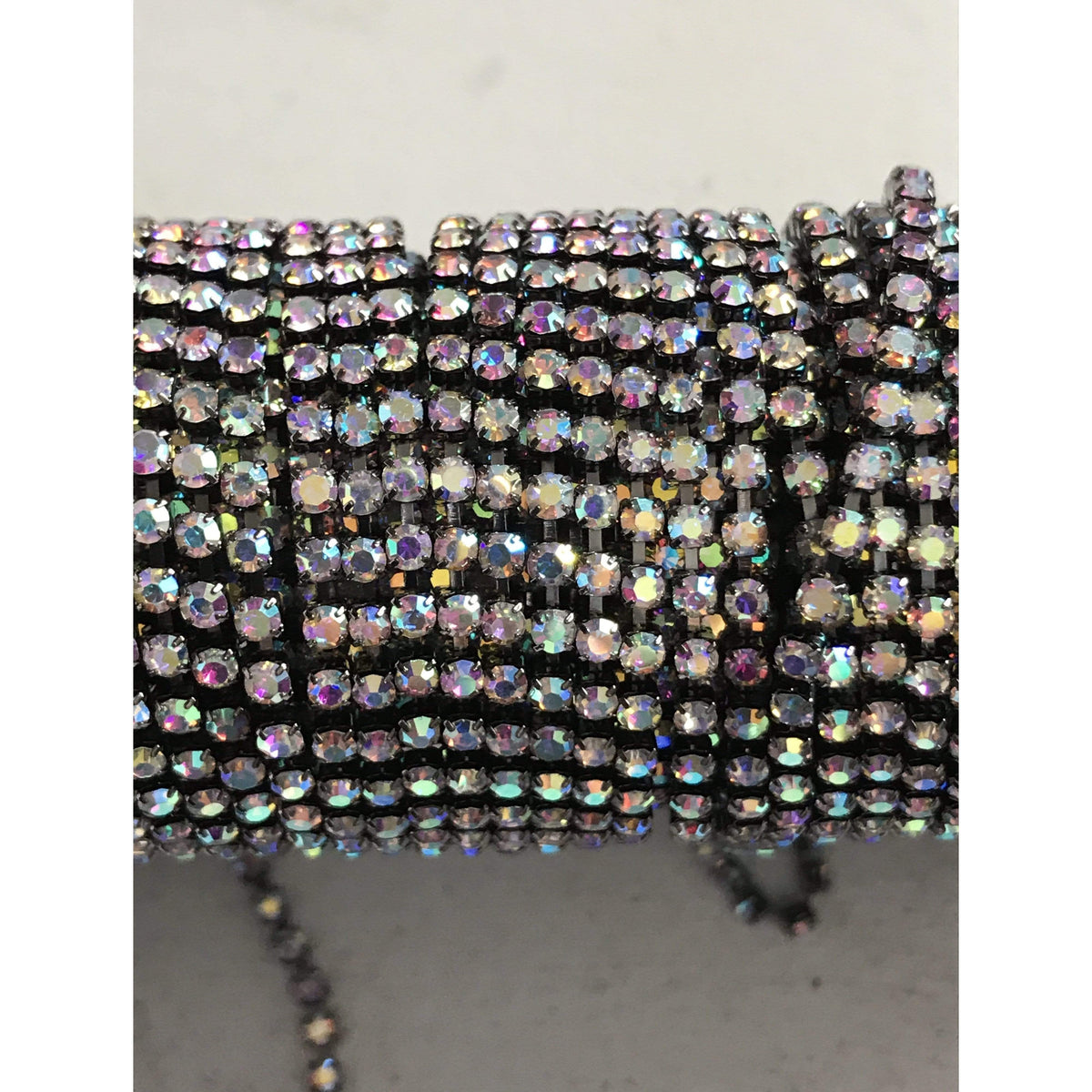 Ss6 Gunmetal AB Sparkly Rhinestone Metal Cup Chain, → 10 Yard BULK BUY! Promotion