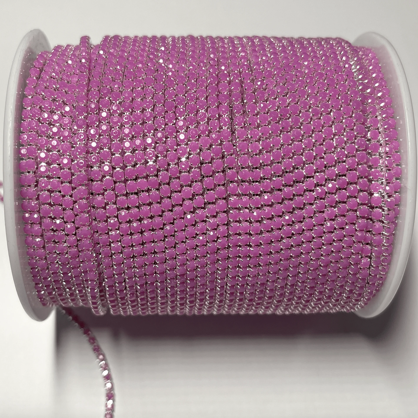 Sundaylace Creations & Bling SS6 Metal Rhinestone Chain Ss6 Mulberry Pink Purple Pastel Acrylic, Silver Metal Rhinestone Chain