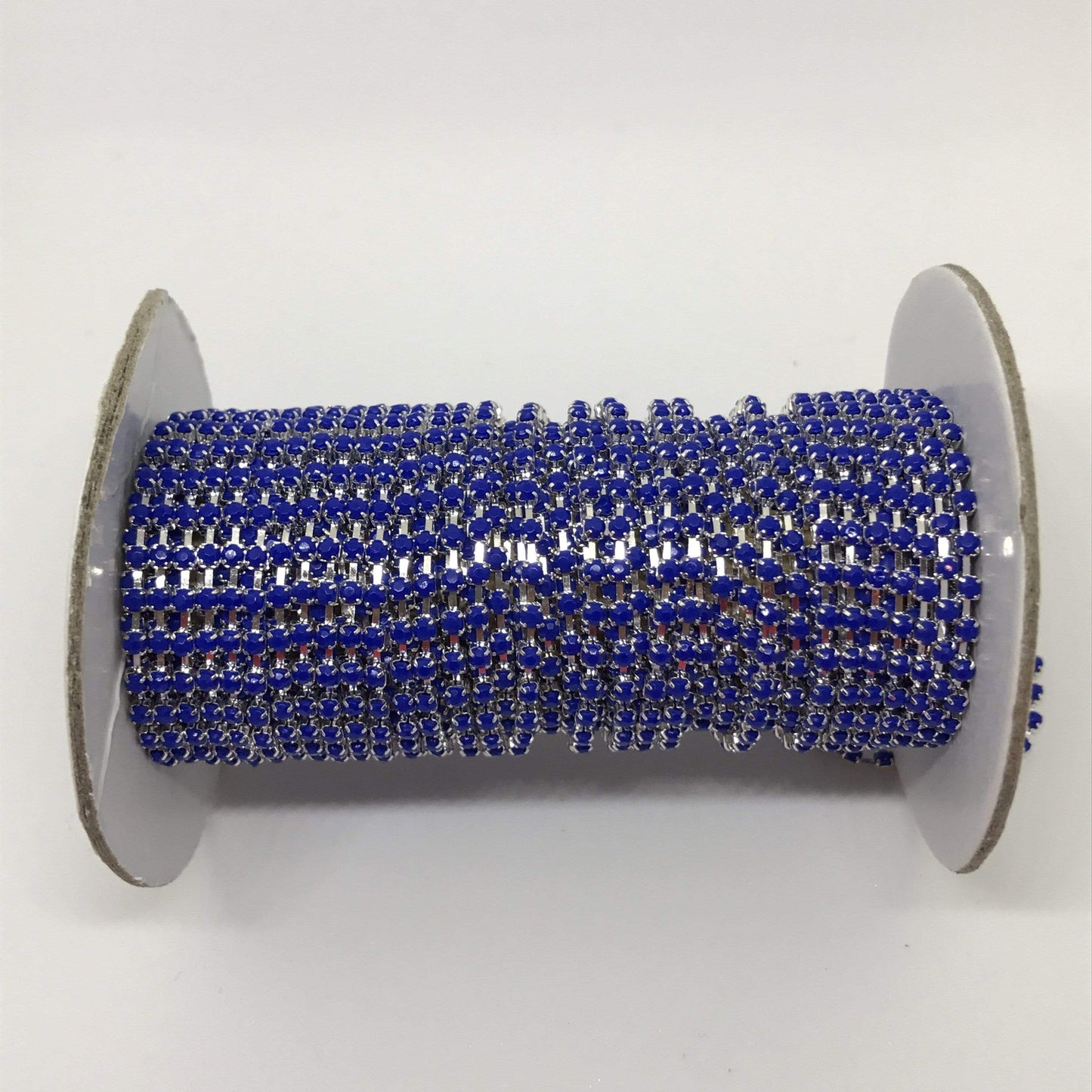 Sundaylace Creations & Bling SS6 Metal Rhinestone Chain Ss6 Navy Blue Acrylic Stone, on Silver Rhinestone Chain