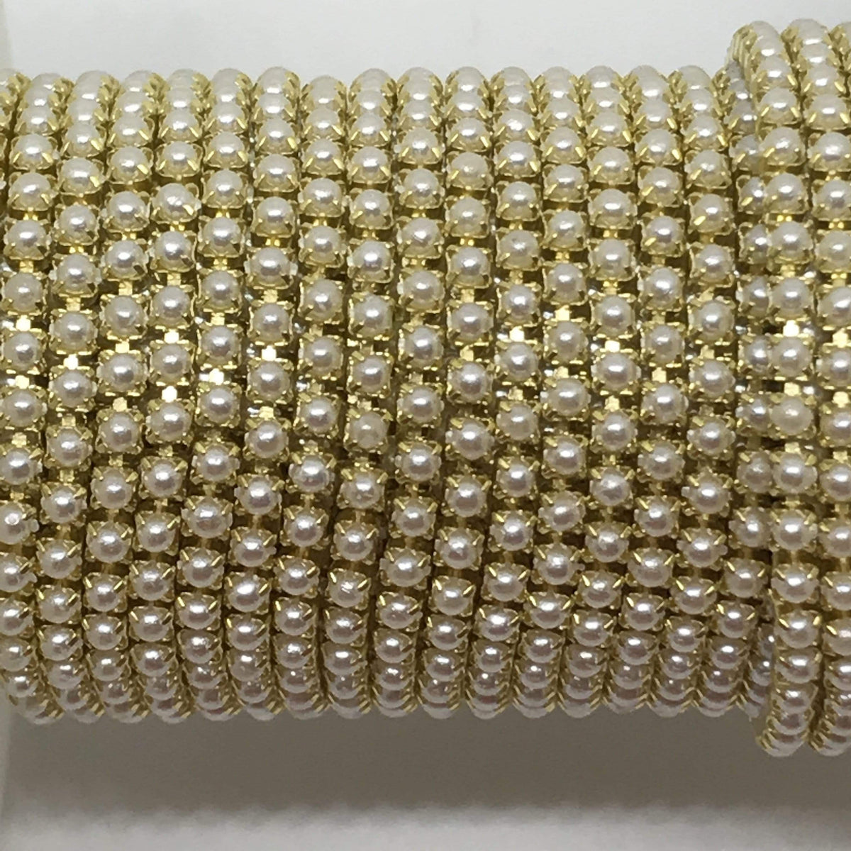 Sundaylace Creations & Bling SS6 Metal Rhinestone Chain ss6 / Gold Pearl Ss6 & Ss12 White/Ivory Pearl Stone, Silver or Gold Metal Rhinestone Chain