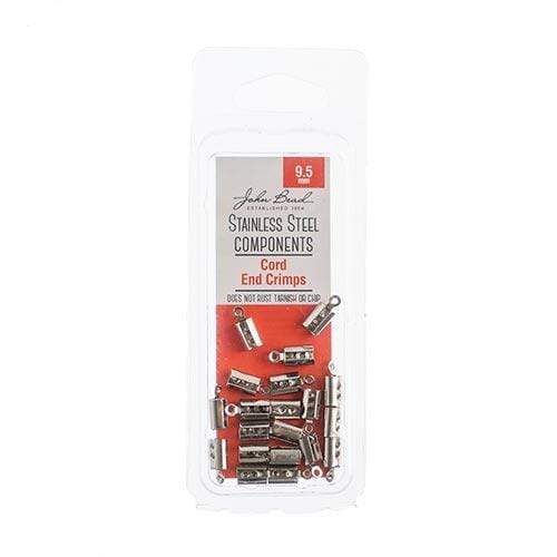 Sundaylace Creations & Bling Basics Stainless Steel Cord End Crimp 9.5mm 20pcs Basics