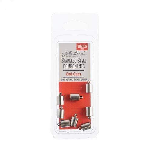Sundaylace Creations & Bling Basics Stainless Steel End Cap 10x5.5mm 8pcs Basics