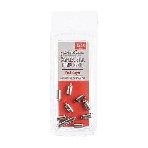 Sundaylace Creations & Bling Earring Findings Stainless Steel End Cap 8*4.5mm 10pcs