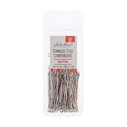 Sundaylace Creations & Bling Basics Stainless Steel Eye Pins 35mm or 40mm, 100pcs