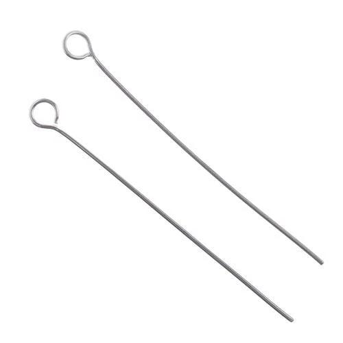 Sundaylace Creations & Bling Basics Stainless Steel Eye Pins 35mm or 40mm, 100pcs