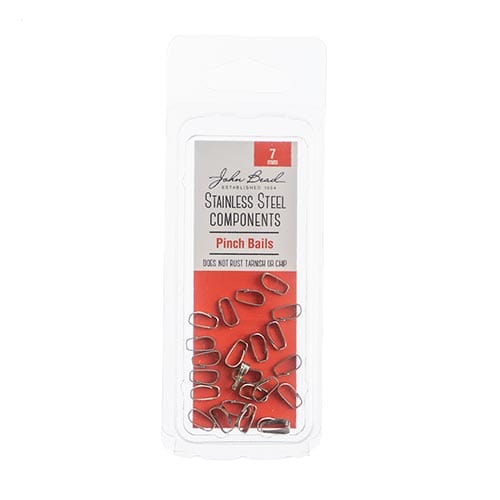 Sundaylace Creations & Bling Basics Stainless Steel Pinch Bail 7mm 24pcs, Basics