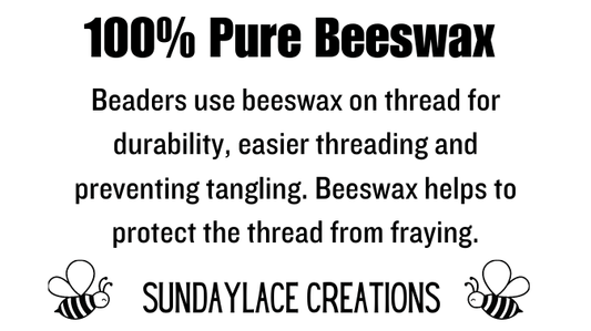 "Travel Sized Beeswax" Thread Conditioner, 100% Pure Beeswax in tube 4g