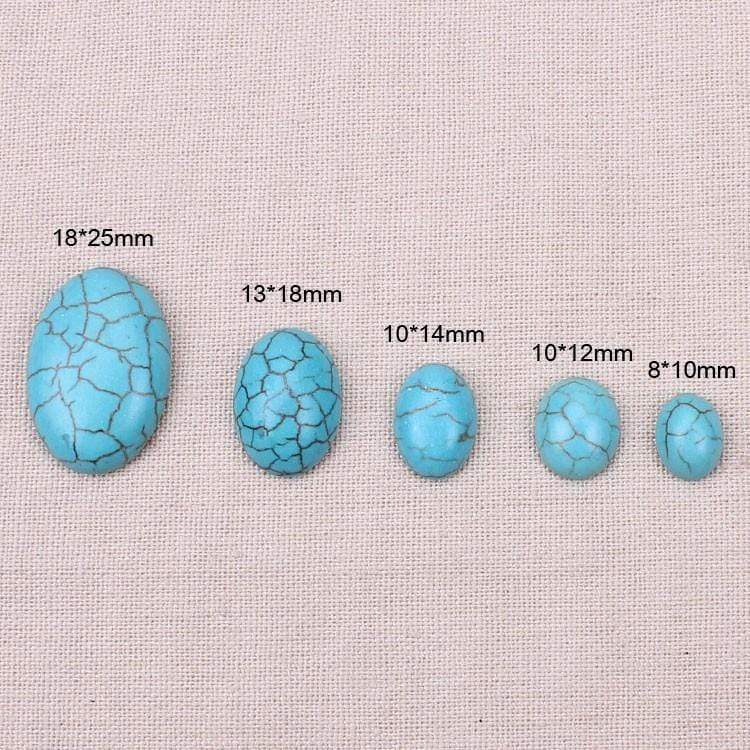 Sundaylace Creations & Bling Stone Gem 13*25mm Long Teardrop Various Semi-Precious Turquoise Stones, Glue on, Stone Gem