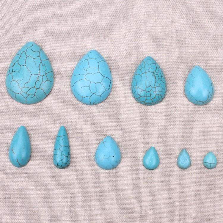 Sundaylace Creations & Bling Stone Gem Various Semi-Precious Turquoise Stones, Glue on, Stone Gem