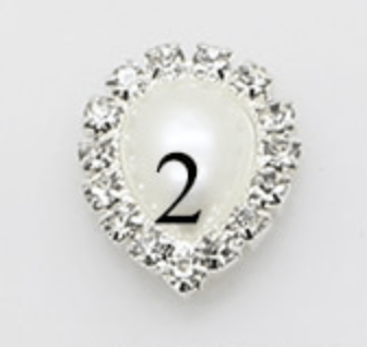 Sundaylace Creations & Bling Rhinestone Frame 16*20mm TEARDROP White Pearl #2 White/Ivory Pearl in Metal Rhinestone Frame, Various Sizes/Shapes- Teardrop, Heart, Oval