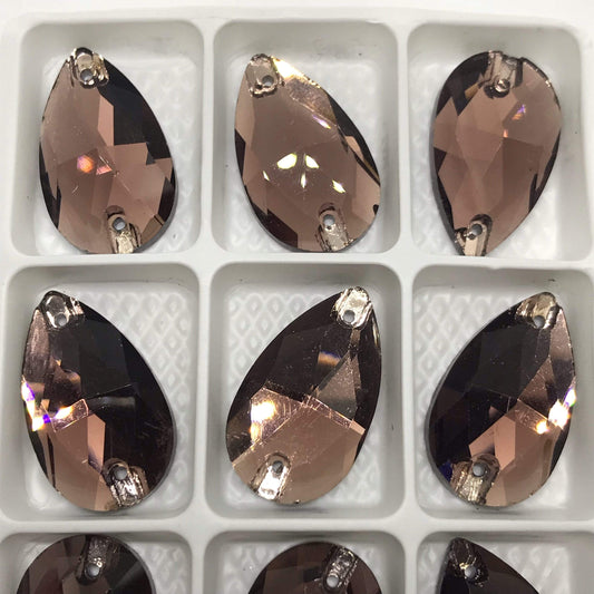 Sundaylace Creations & Bling Glass Gem Wine Red *Burgundy* Teardrop, 7*12mm, 11*18mm, 13*22mm, & 17*28mm, Sew on Glass gem