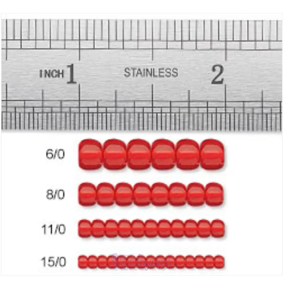 Explaining-Seedbead-Sizing Sundaylace Creations & Bling