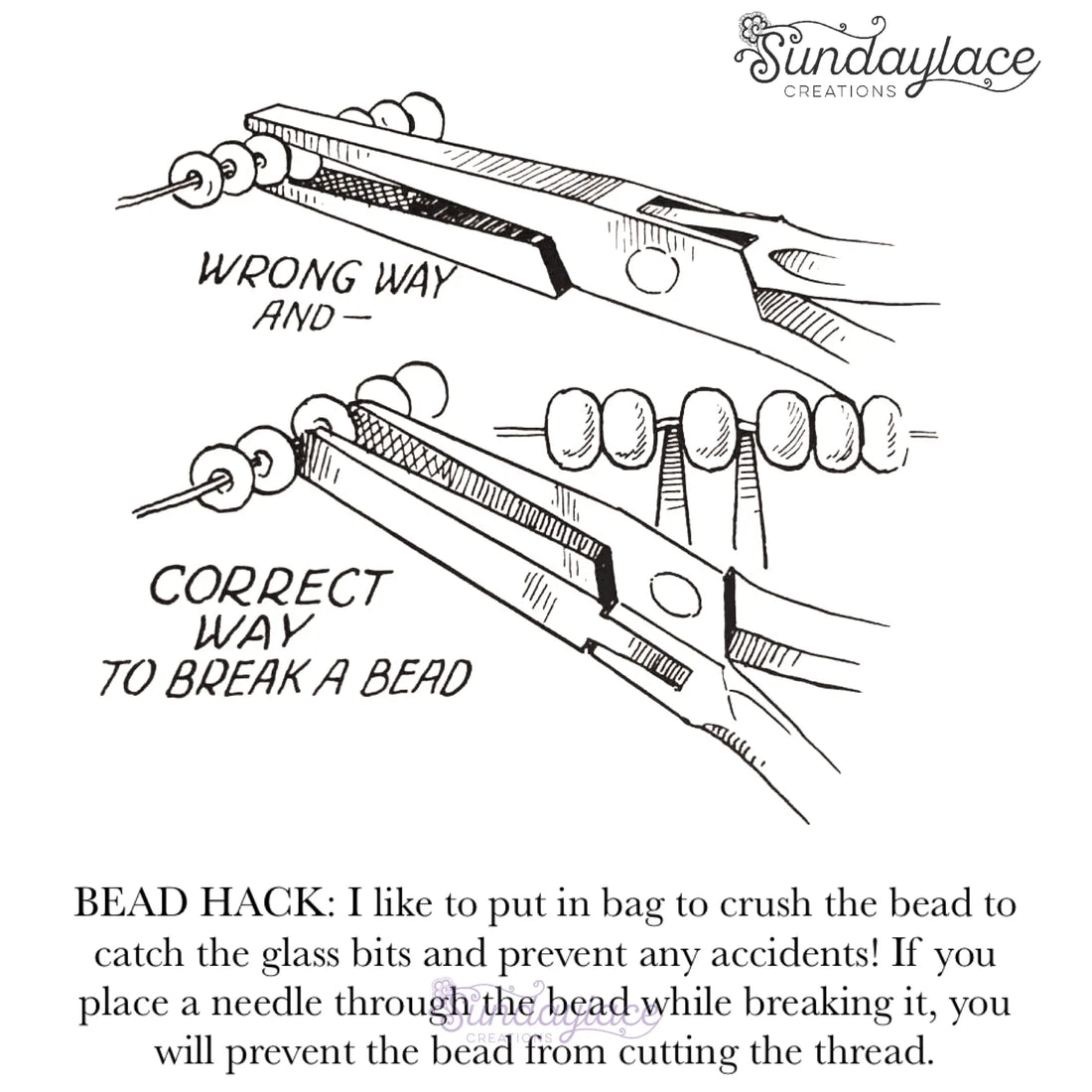 Bead-Hack-Breaking-Beads Sundaylace Creations & Bling