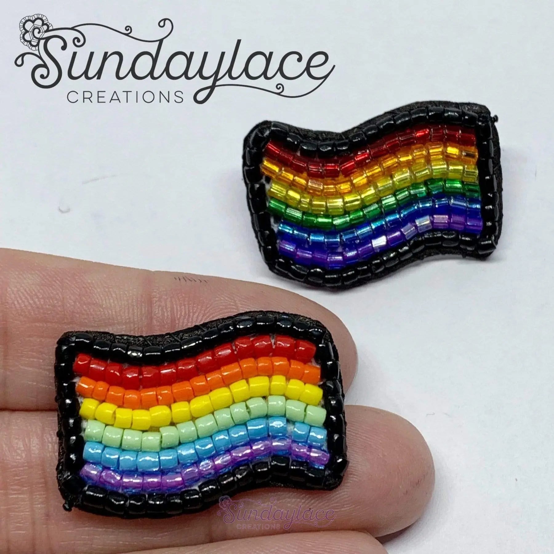 How to create your own beaded pride flag pin! - Sundaylace Creations ...