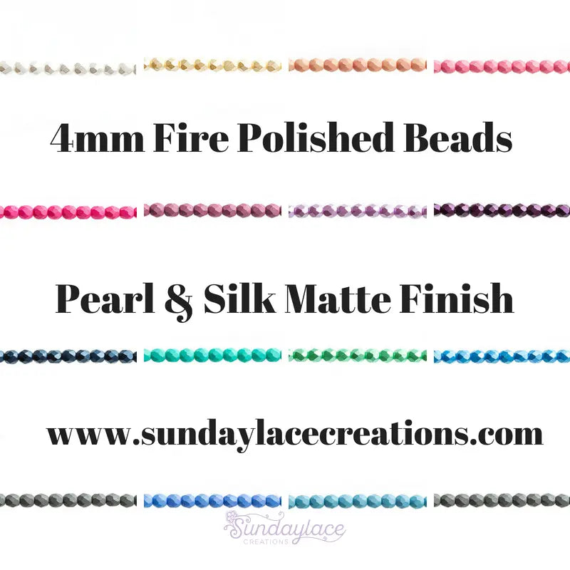 Fire Polished Beads Collection Sundaylace Creations & Bling
