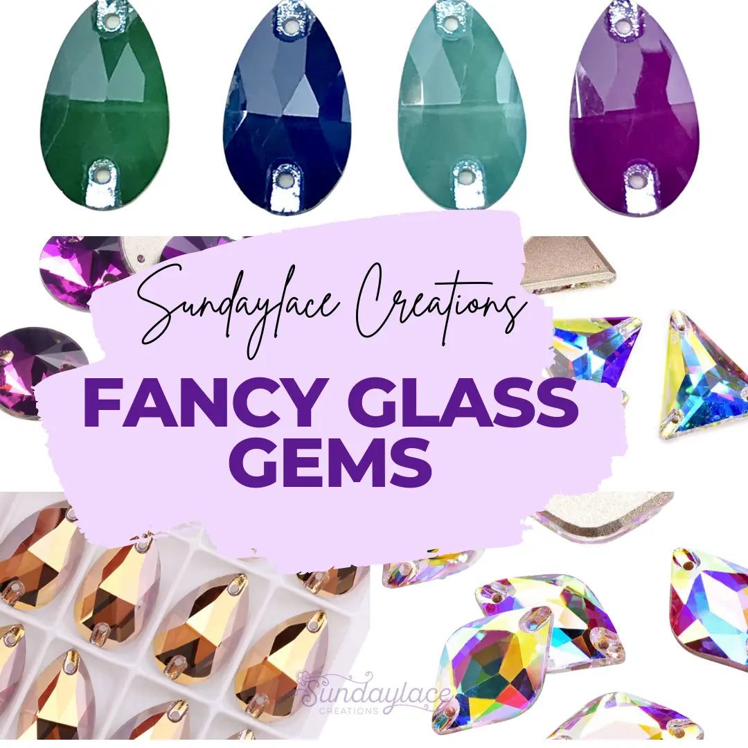 Sold out Fancy Glass Gems Sundaylace Creations & Bling