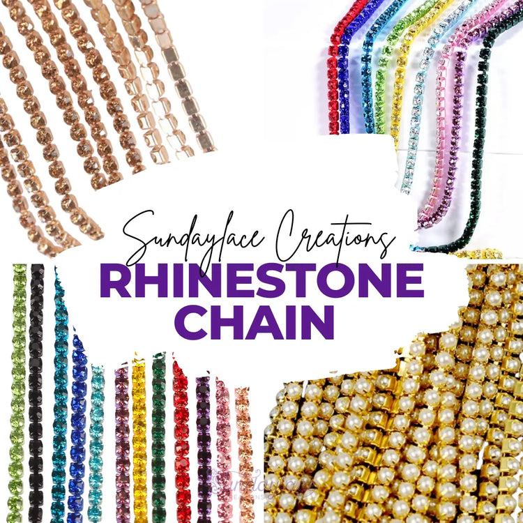 New Arrivals for Metal Rhinestone Chain Sundaylace Creations & Bling