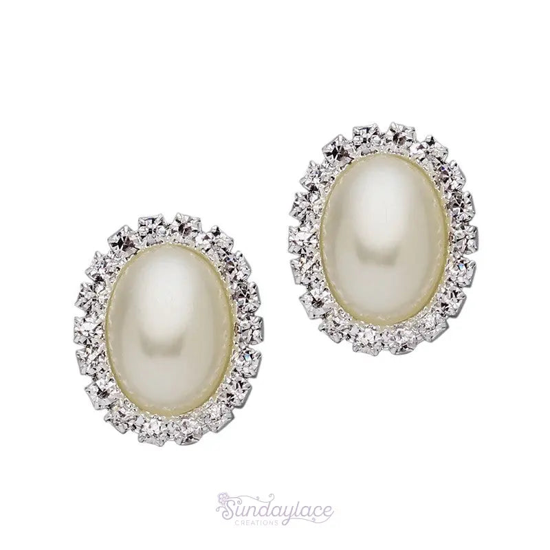 Pearl Rhinestone Framed Gems Sundaylace Creations & Bling