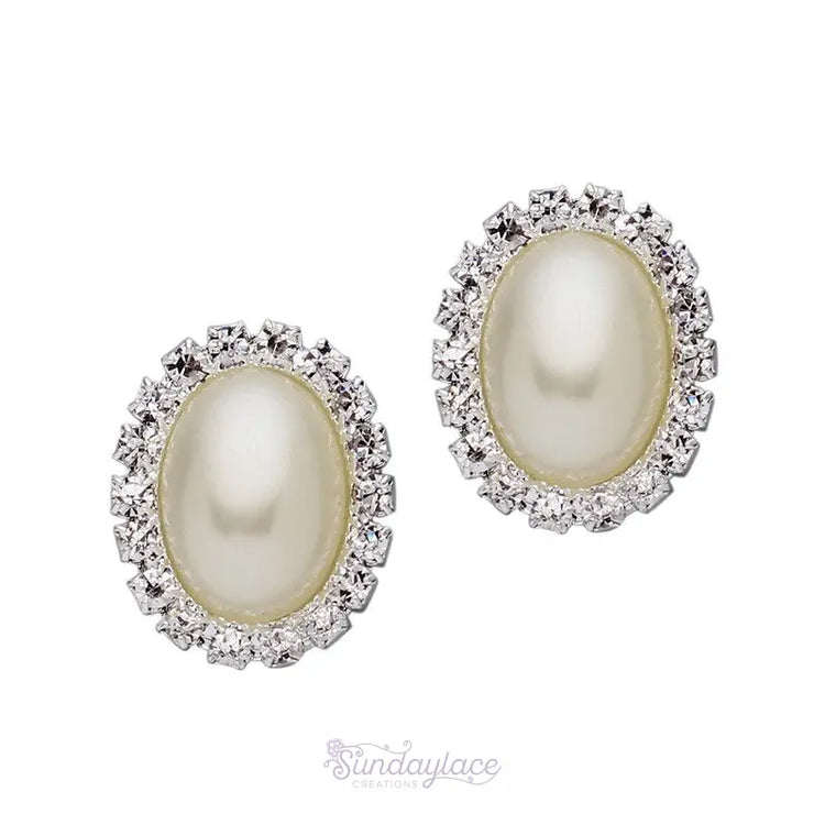 Pearl Rhinestone Framed Gems Sundaylace Creations & Bling