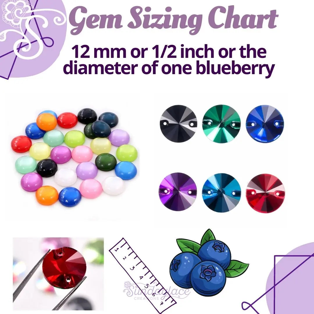 10-12mm Gems Sundaylace Creations & Bling