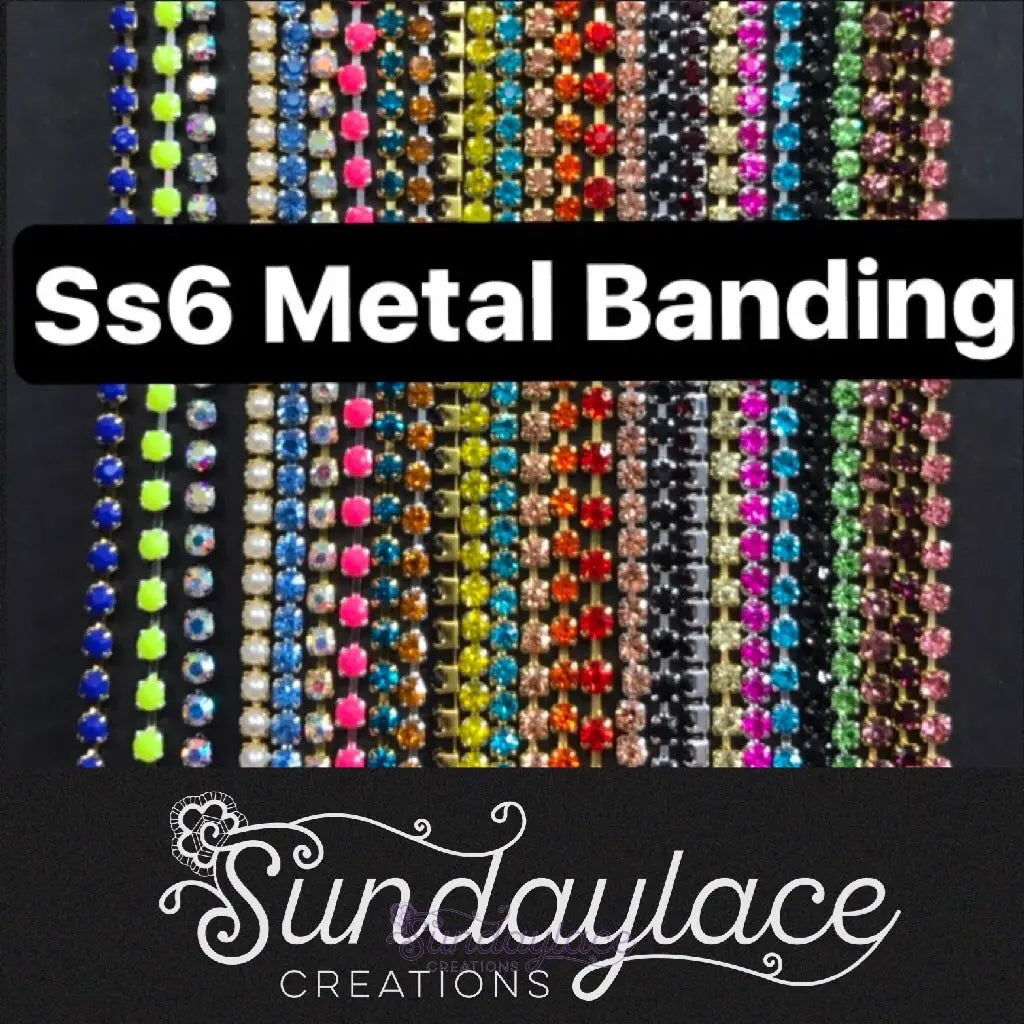 Rhinestone-Metal-Chain-Banding Sundaylace Creations & Bling