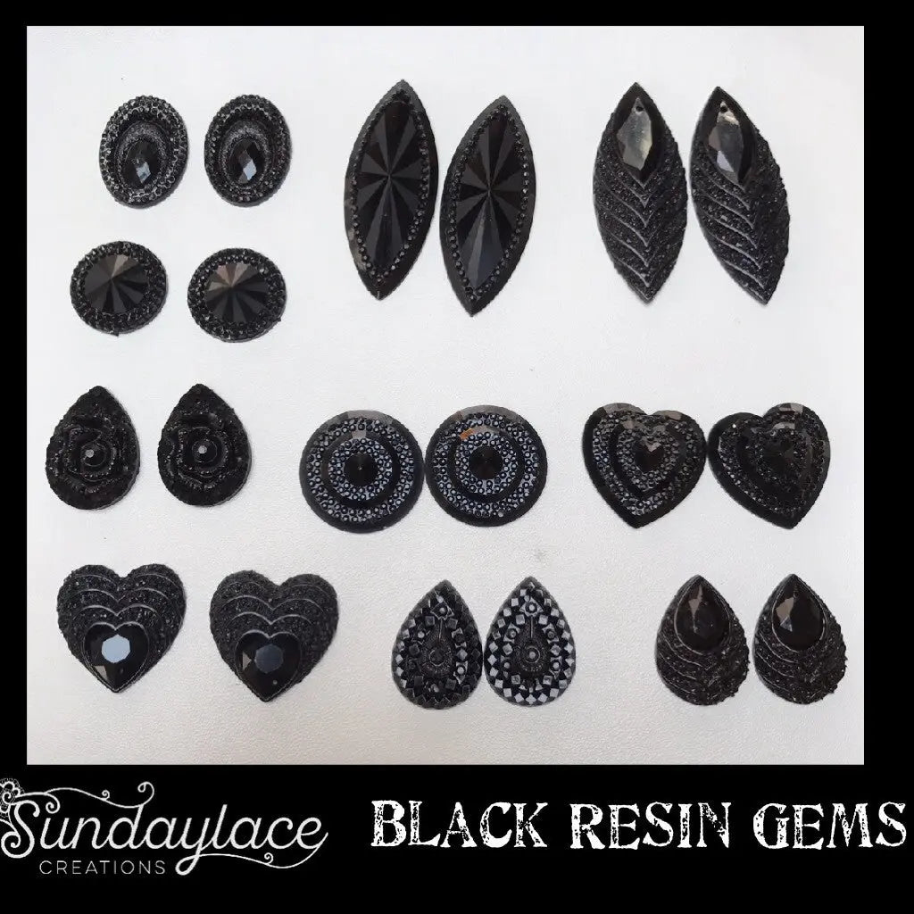 Black Gems Collection Sundaylace Creations & Bling