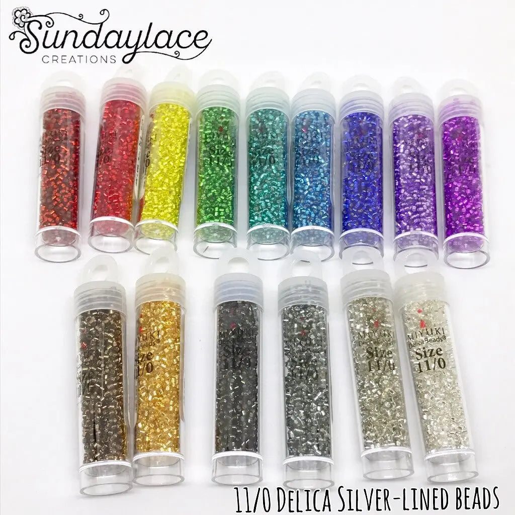 Delica Silver Lined 11/0 Collection Sundaylace Creations & Bling