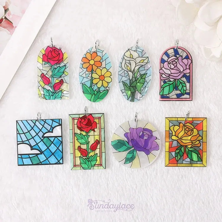 Stain Glass Window Gems Sundaylace Creations & Bling