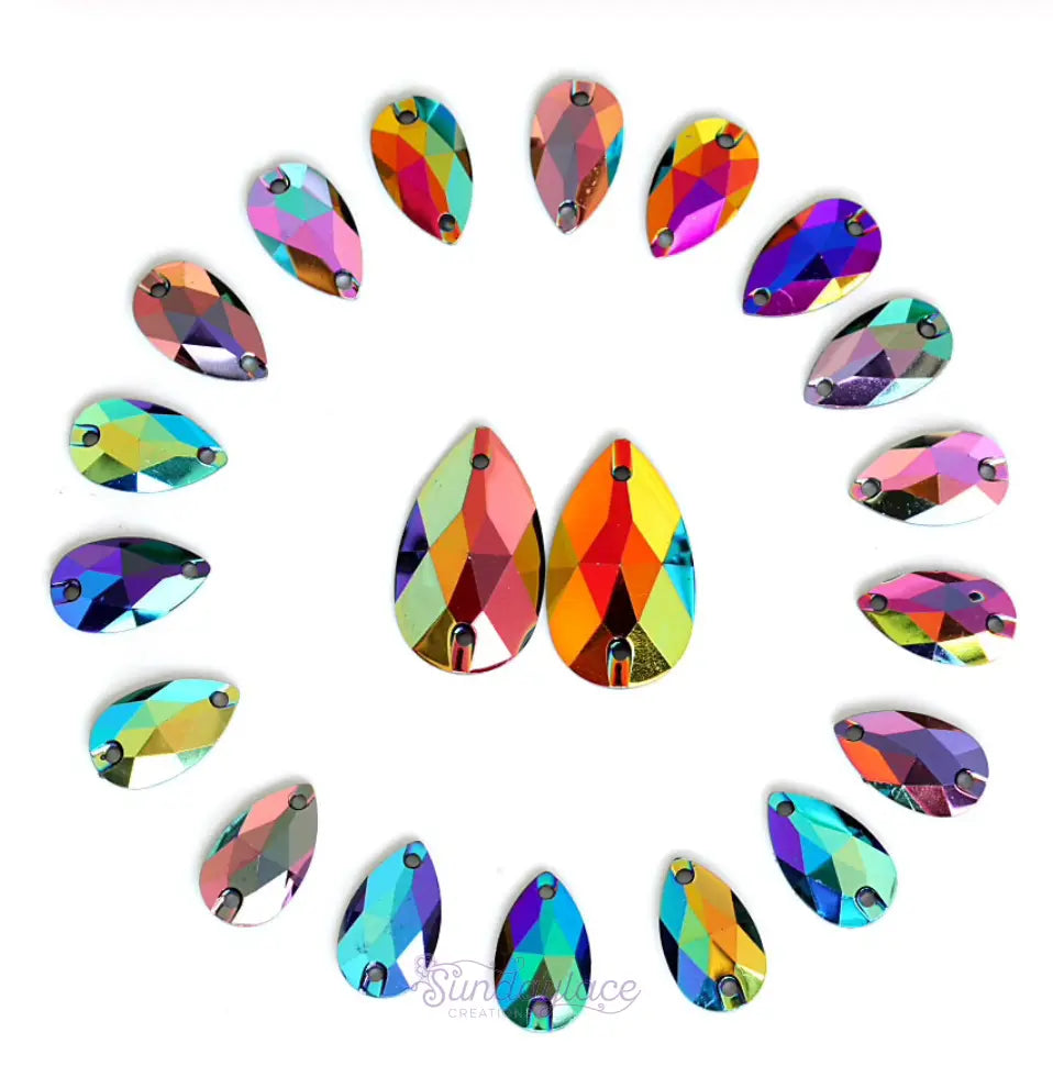 Black AB Resin Gems Sundaylace Creations & Bling