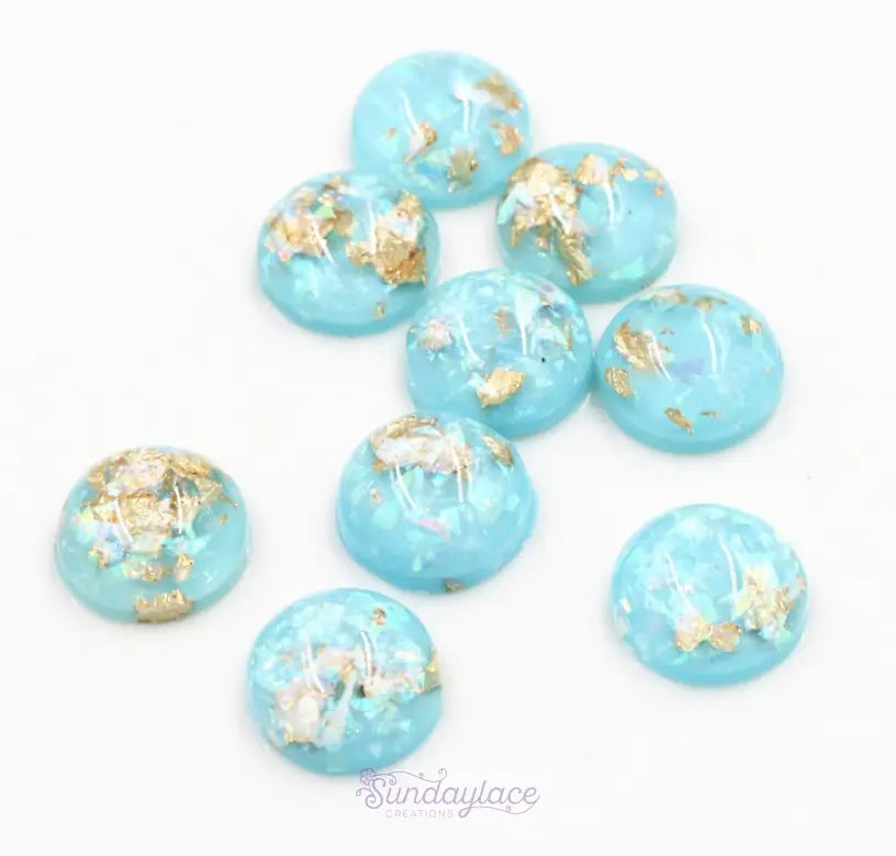Built in Foil Dome Resin Gem Sundaylace Creations & Bling