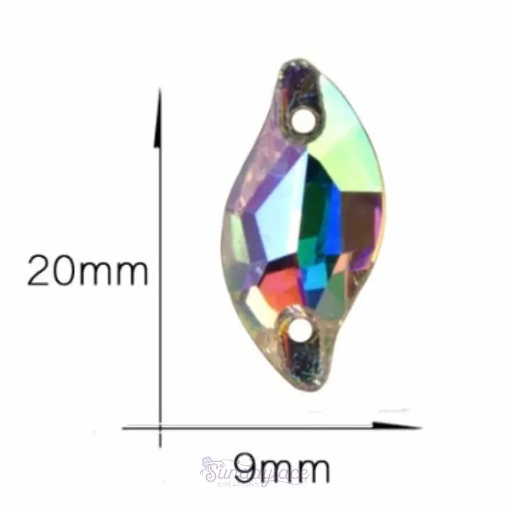 S or Leaf Shaped Gems Sundaylace Creations & Bling