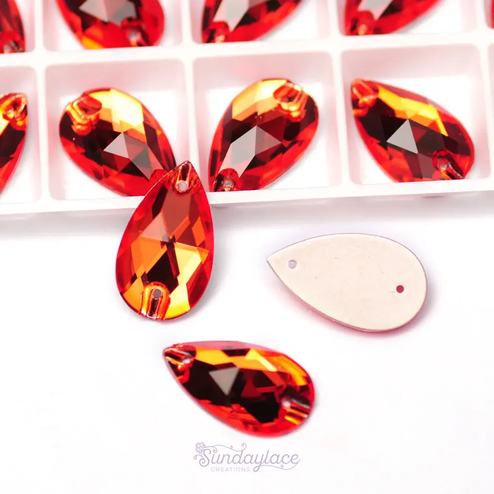 17*28mms Gems Teardrops Sundaylace Creations & Bling