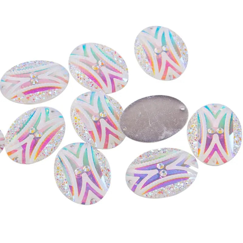 Oval-Shaped-Gems Sundaylace Creations & Bling