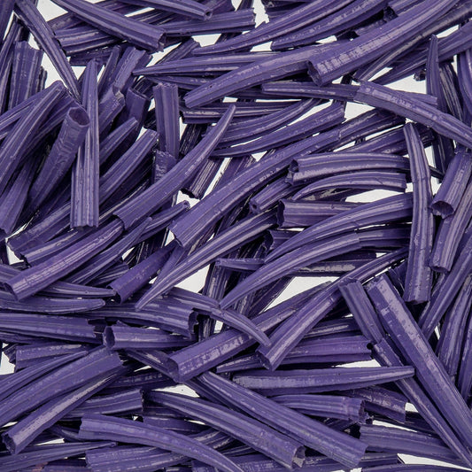 0.5 to 1 Inch Purple Oil Painted/Water Resistant Dentalium Shell RIDGED (30g) Dentalium Shell