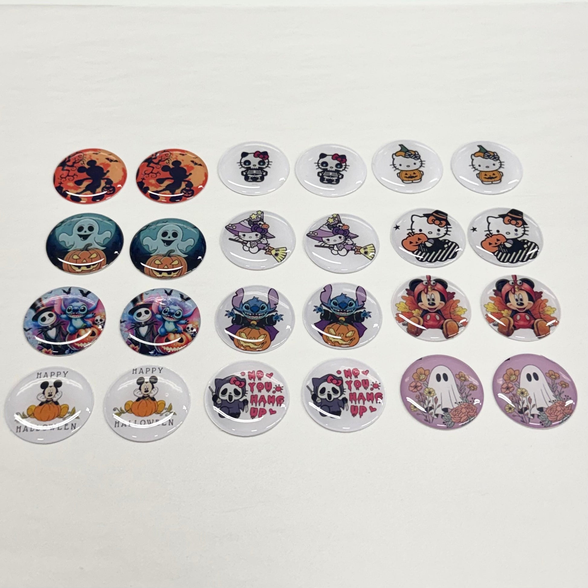 "Halloween" 12 Pairs of Resin Gem Set, Promotions Sundaylace Creations & Bling