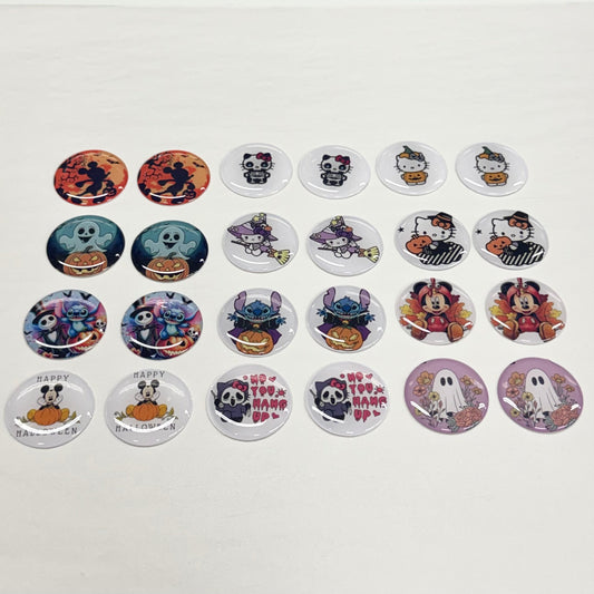 "Halloween" 12 Pairs of Resin Gem Set, Promotions Sundaylace Creations & Bling