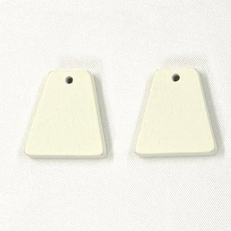 19*20mm "Paint Me" Rectangle Trapezoid Gem, sew on, Wood Gem (Sold in pair) Sundaylace Creations & Bling
