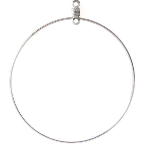 Earhoops Round 51mm, Nickel Color (5 pairs) Sundaylace Creations & Bling