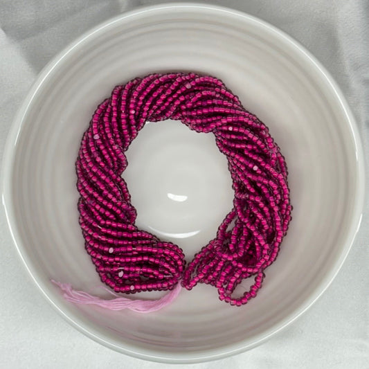 11/0 Charlotte Cut Seed Bead- Fuchsia -Amethyst Pink Lined *10g Hank* India Sheen Charlotte Cut Seedbeads