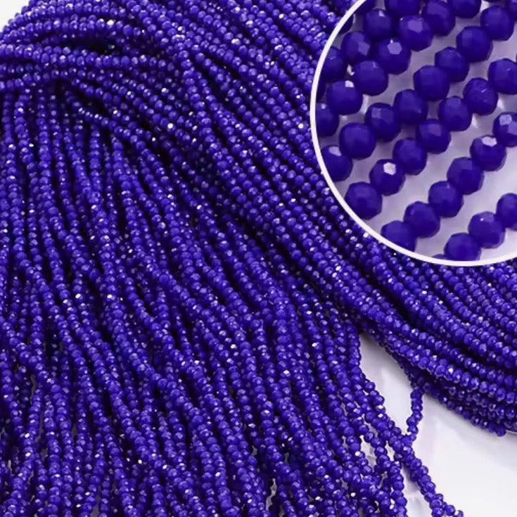 2*3mm Capri Blue Porcelain Sundaylace Creations & Bling