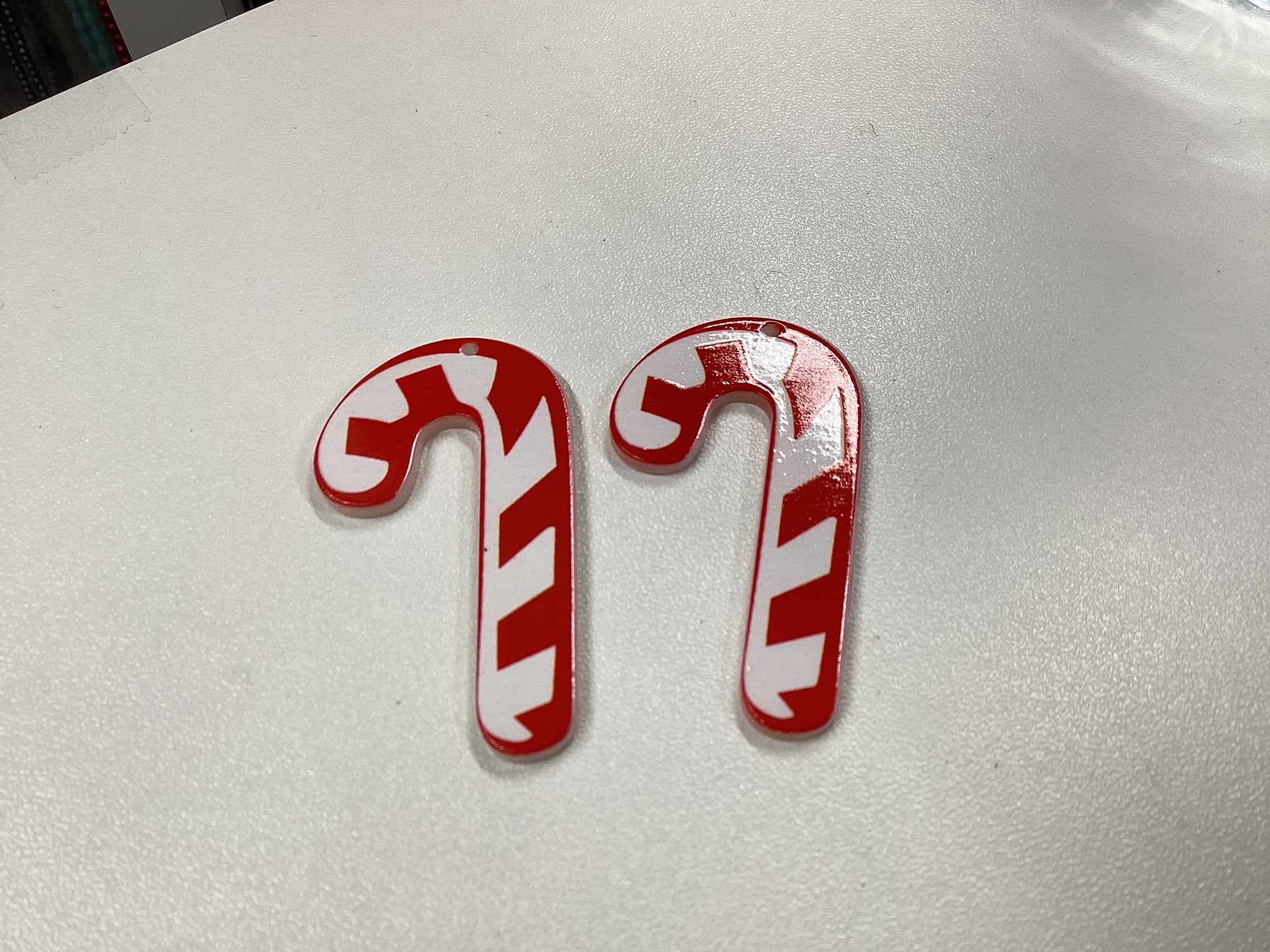 Various Styles Christmas Acrylic Gems, Double Sided, Glue on, Resin Gem (Sold In Pair) Resin Gems