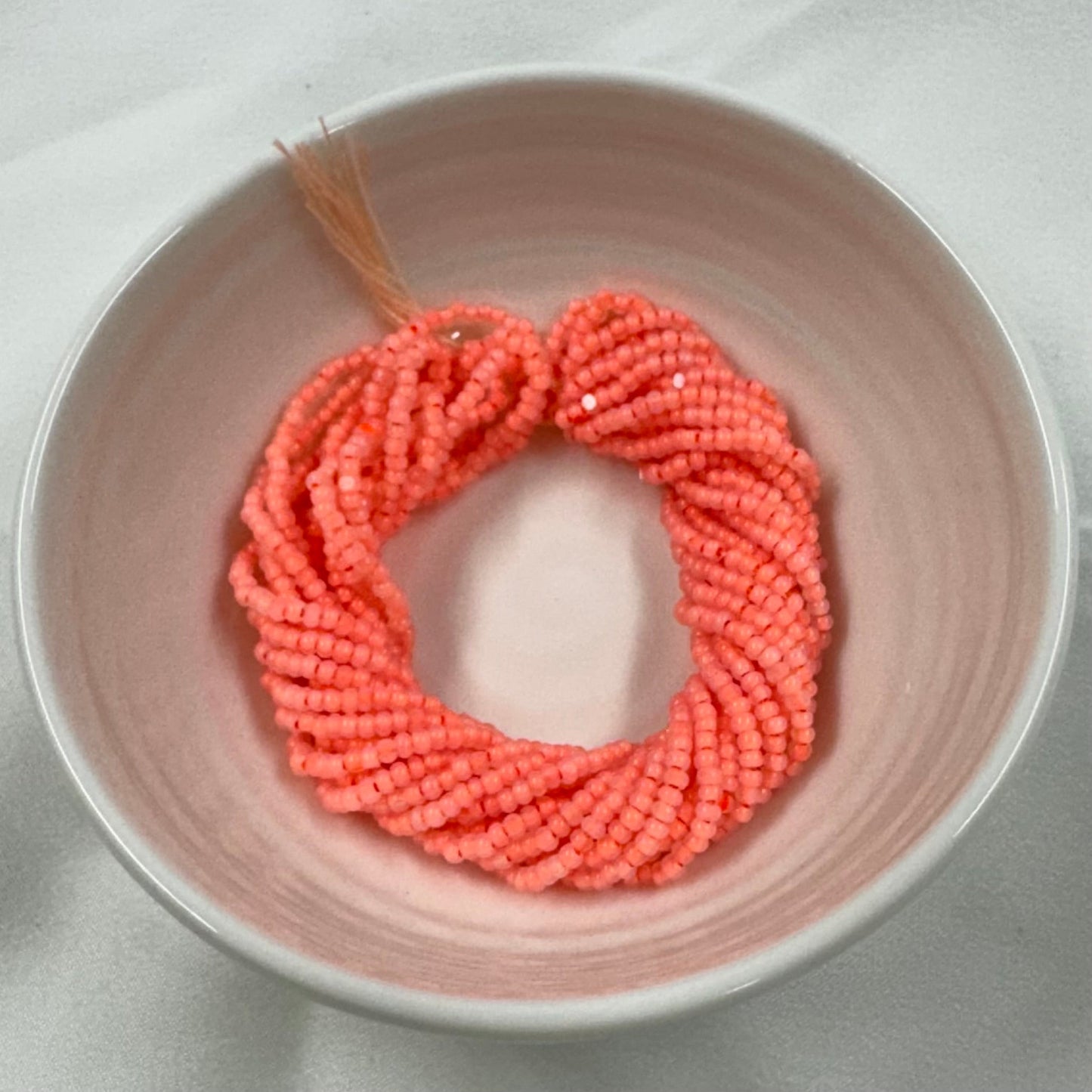 11/0 Charlotte Cut Seed Bead- Opal Neon Orange 10g India Sheen Charlotte Cut Seedbeads